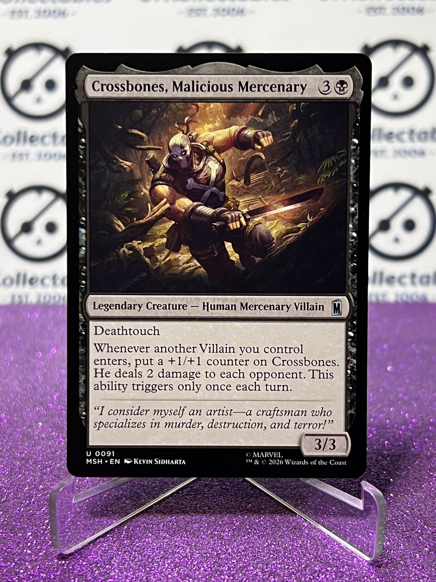 2026 MAGIC THE GATHERING / MARVEL SUPER HEROES CROSSBONES, MALICIOUS MERCENARY  # U 0091 NON-FOIL CARD