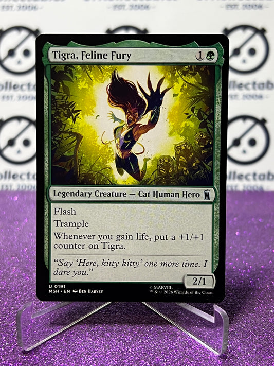 2026 MAGIC THE GATHERING / MARVEL SUPER HEROES TIGRA, FELINE FURY  # U 0191 NON-FOIL CARD
