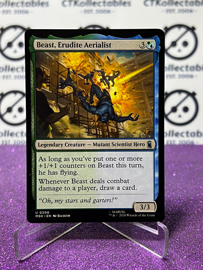 2026 MAGIC THE GATHERING / MARVEL SUPER HEROES BEAST, ERUDITE AERIALIST  # U 0206 NON-FOIL CARD