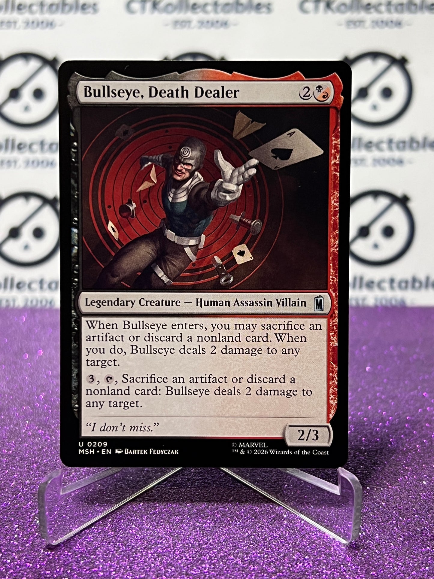 2026 MAGIC THE GATHERING / MARVEL SUPER HEROES BULLSEYE,DEATH DEALER  # U 0209 NON-FOIL CARD