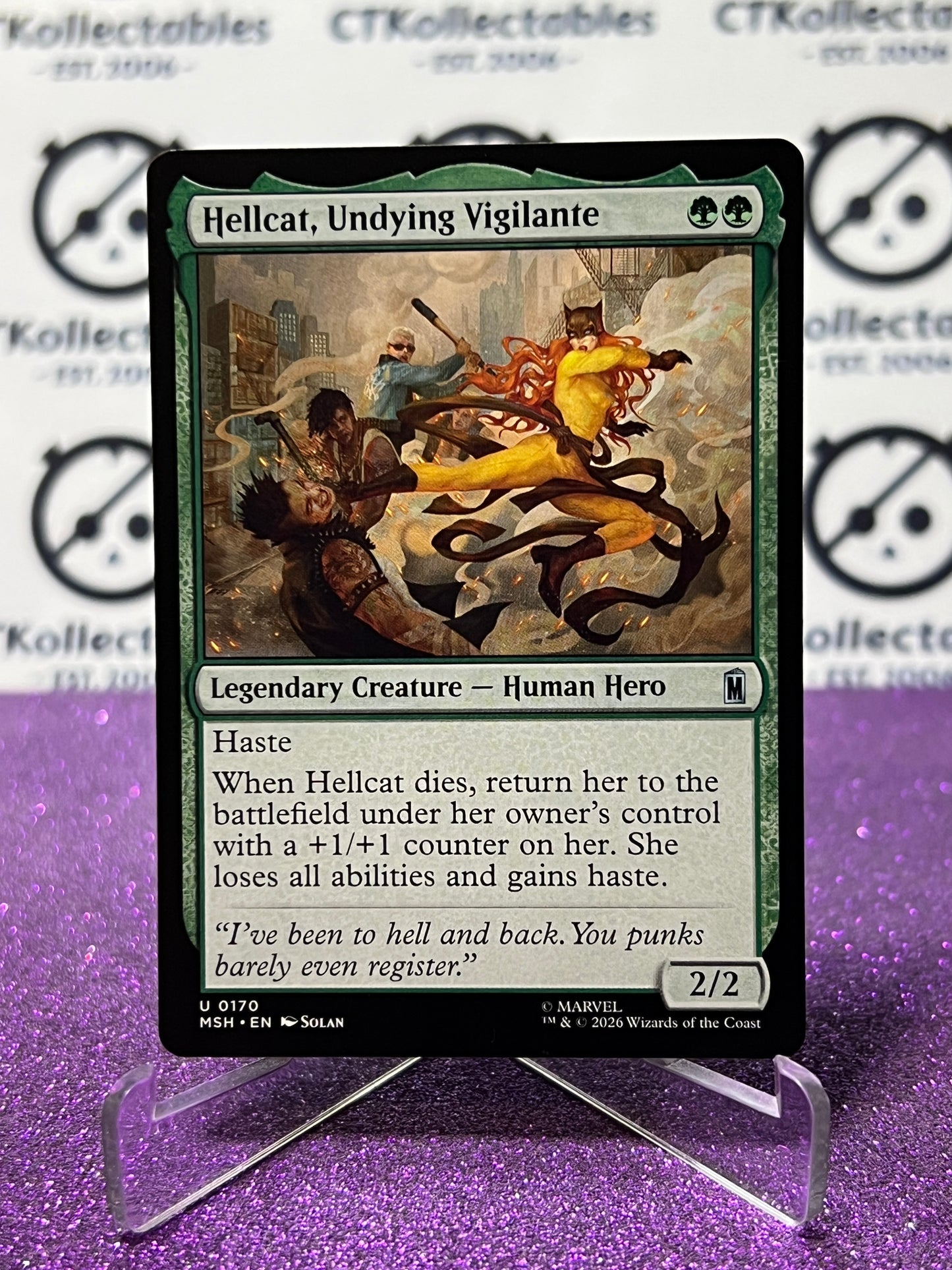 2026 MAGIC THE GATHERING / MARVEL SUPER HEROES HELLCAT, UNDYING VIGILANTE  # U 0170 NON-FOIL CARD