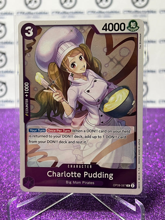 2024 ONE PIECE CHARLOTTE PUDDING # OP08-067 R TWO LEGENDS FOIL CARD