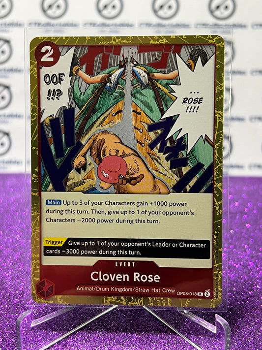 2024 ONE PIECE CLOVEN ROSE # OP08-018 R TWO LEGENDS FOIL CARD