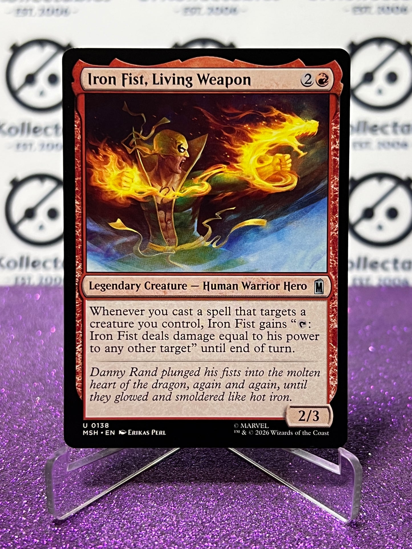 2026 MAGIC THE GATHERING / MARVEL SUPER HEROES IRON FIST, LIVING WEAPON  # U 0138 NON-FOIL CARD