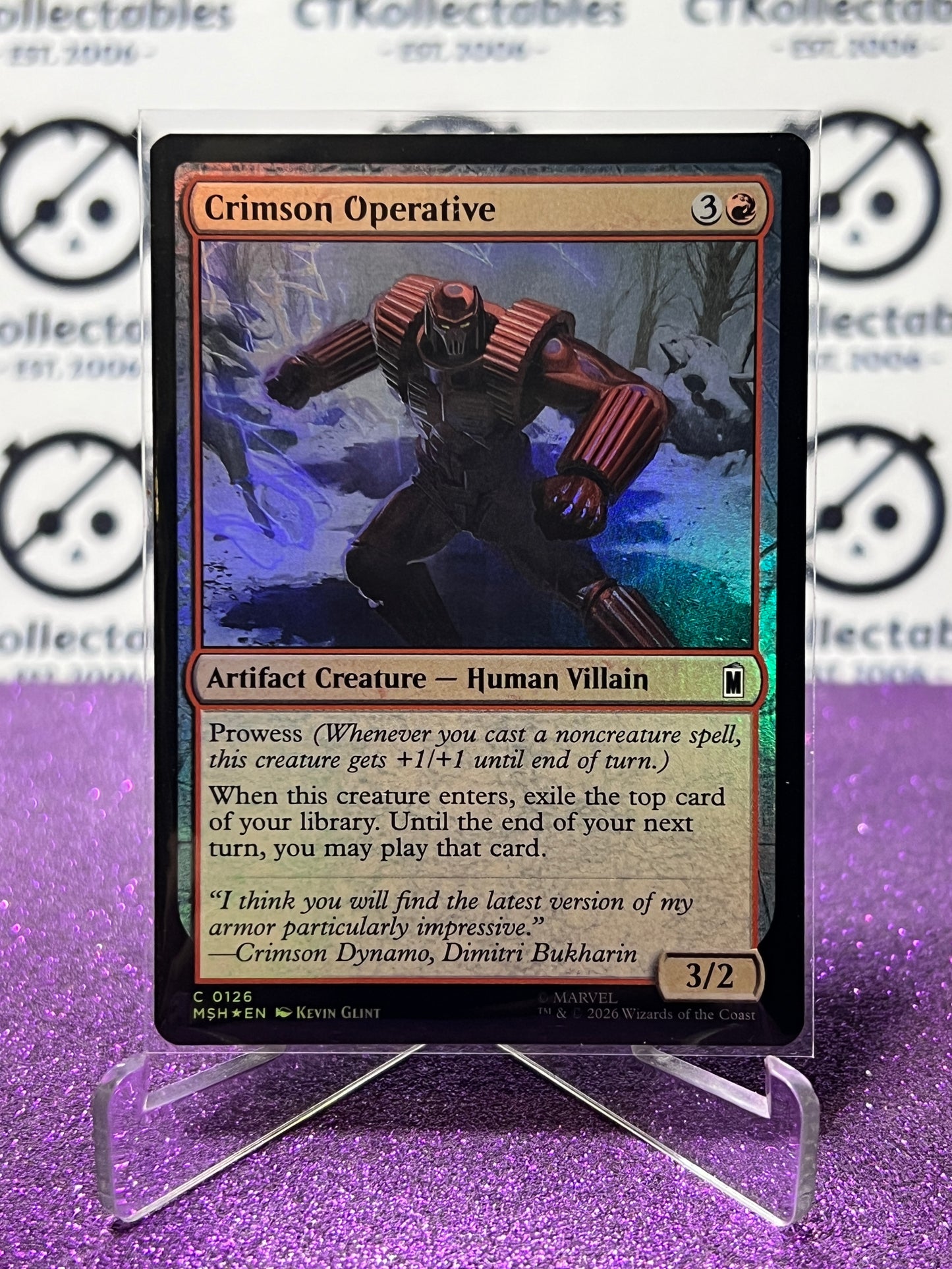 2026 MAGIC THE GATHERING / MARVEL SUPER HEROES CRIMSON OPERATIVE # C 0126 FOIL CARD