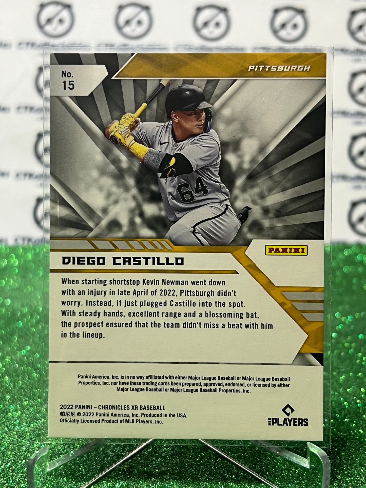 2022 PANINI CHRONICLES XR DIEGO CASTILLO # 15 RC PITTSBURGH PIRATES BASEBALL CARD