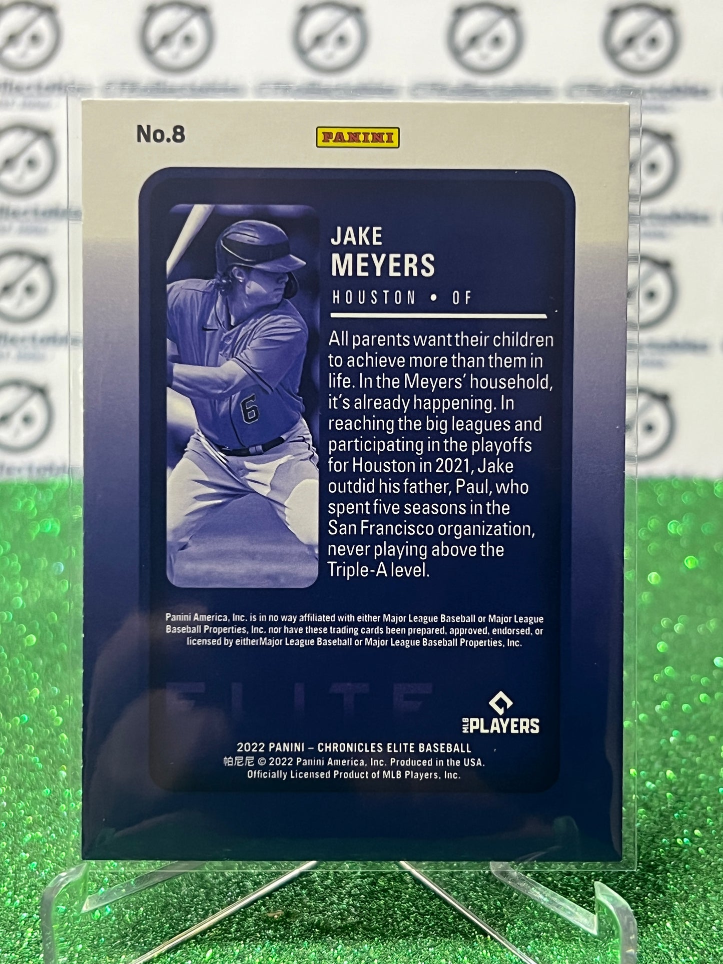 2022 PANINI CHRONICLES ELITE JAKE MEYERS # 8 RC HOUSTON ASTROS BASEBALL CARD