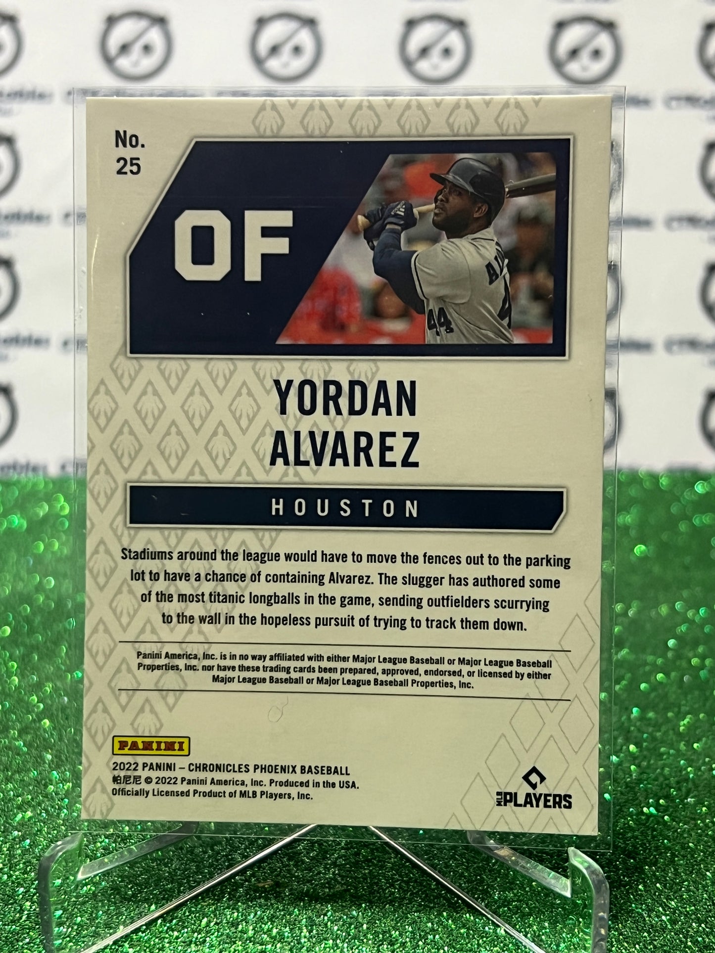 2022 PANINI CHRONICLES PHOENIX YORDAN ALVAREZ # 25 HOUSTON ASTROS BASEBALL CARD