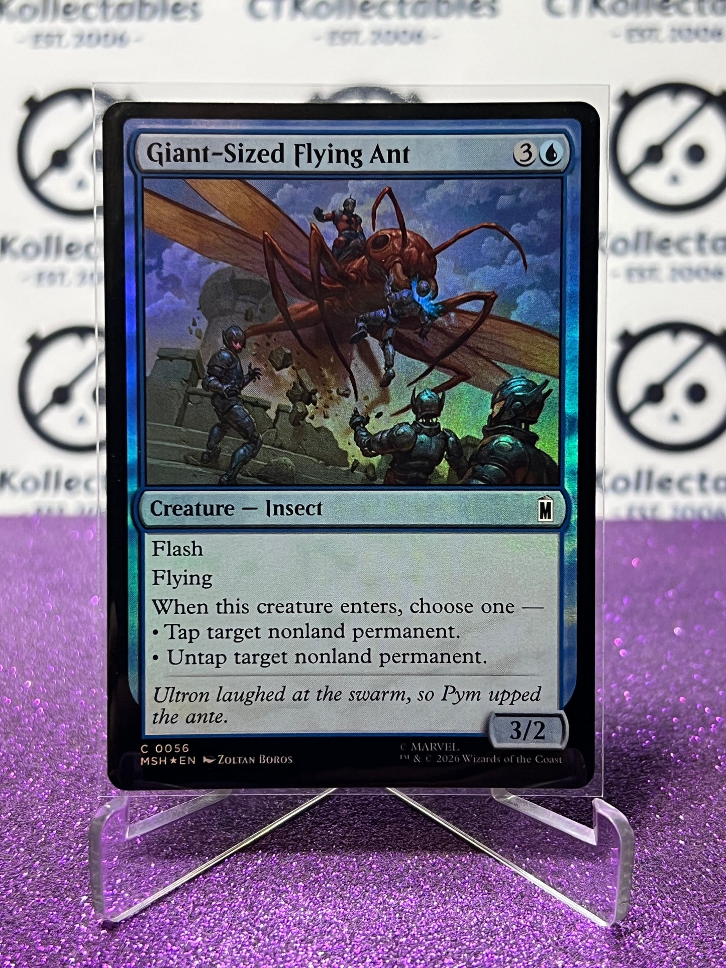 2026 MAGIC THE GATHERING / MARVEL SUPER HEROES GIANT-SIZED FLYING ANT # C 0056 FOIL CARD