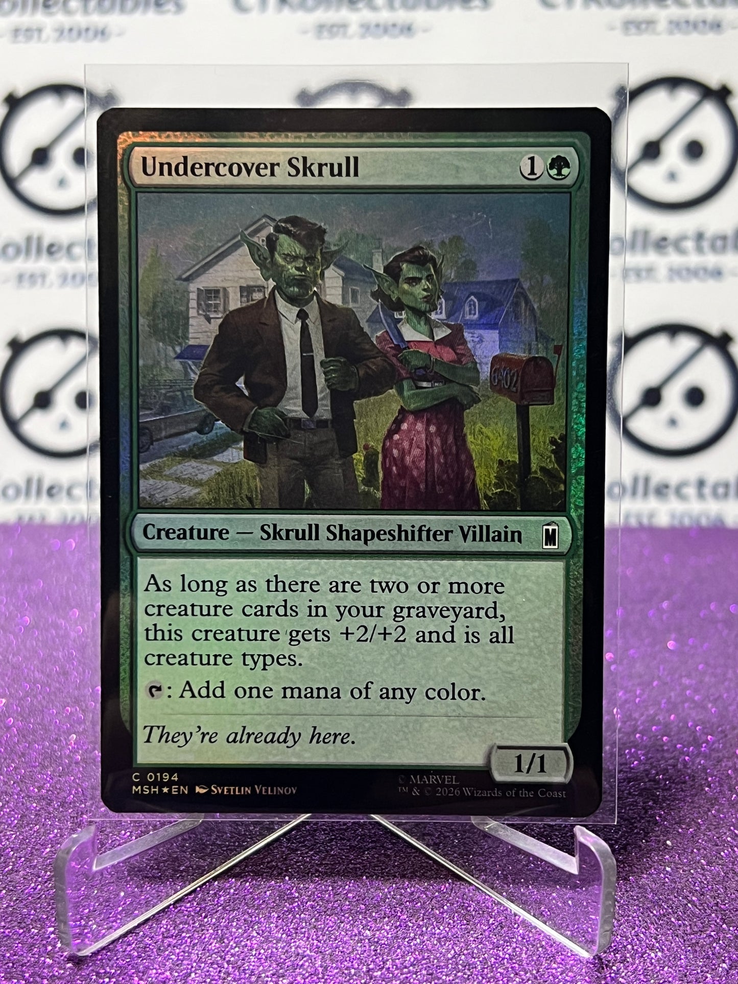 2026 MAGIC THE GATHERING / MARVEL SUPER HEROES UNDERCOVER SKRULL # C 0194 FOIL CARD