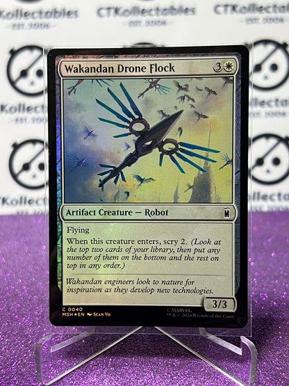 2026 MAGIC THE GATHERING / MARVEL SUPER HEROES WAKANDAN DRONE FLOCK # C 0040  FOIL CARD