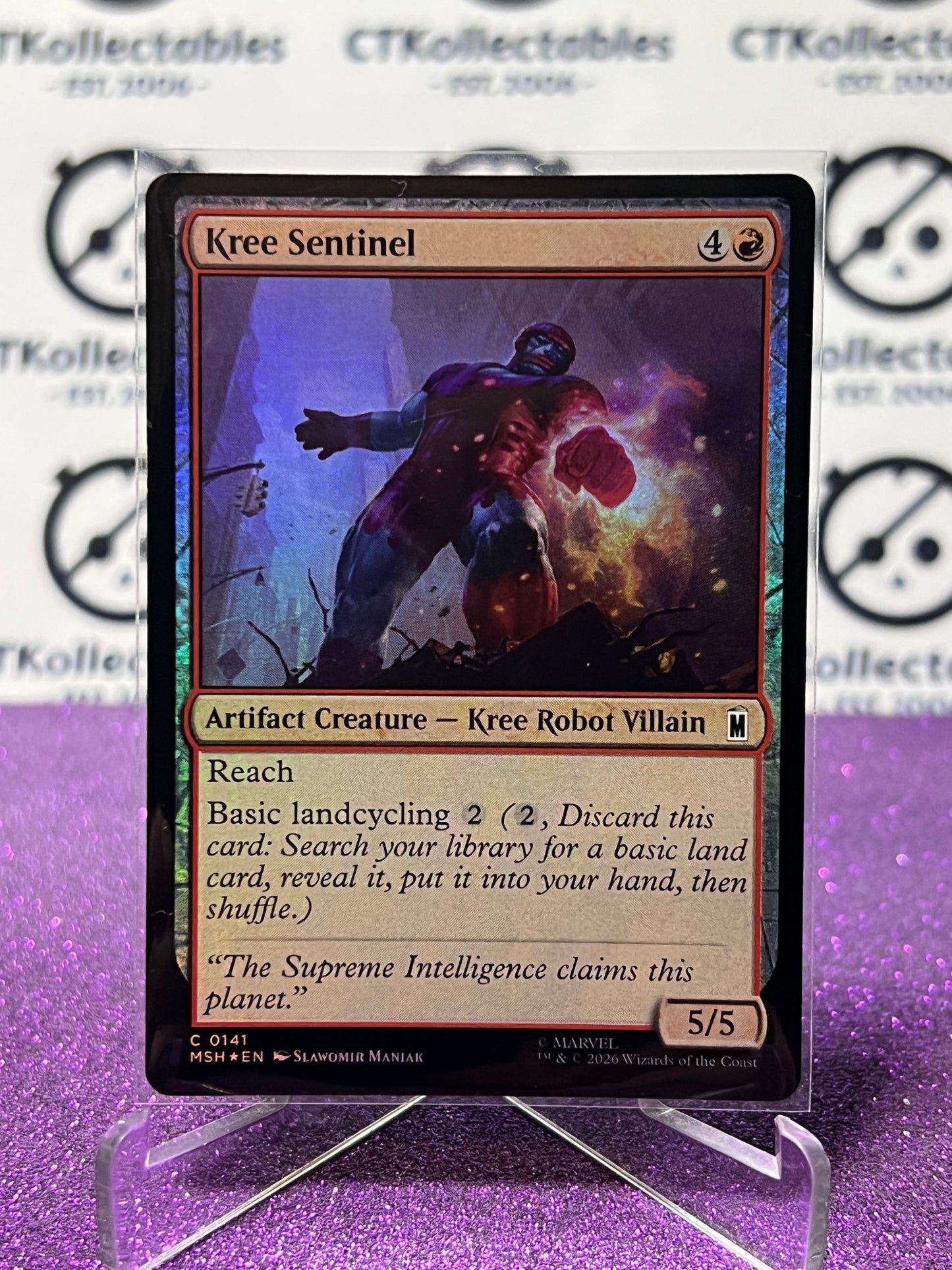 2026 MAGIC THE GATHERING / MARVEL SUPER HEROES KREE SENTINEL # C 0141  FOIL CARD