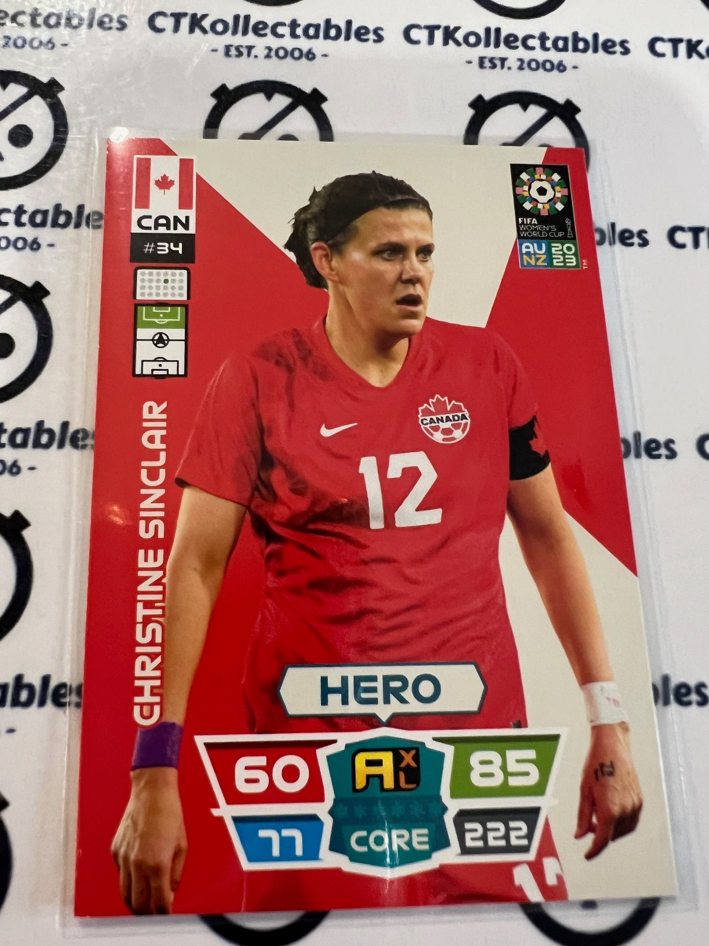 2023 FIFA WWC Adrenalyn Base Card #34 Christine Sinclair CAN