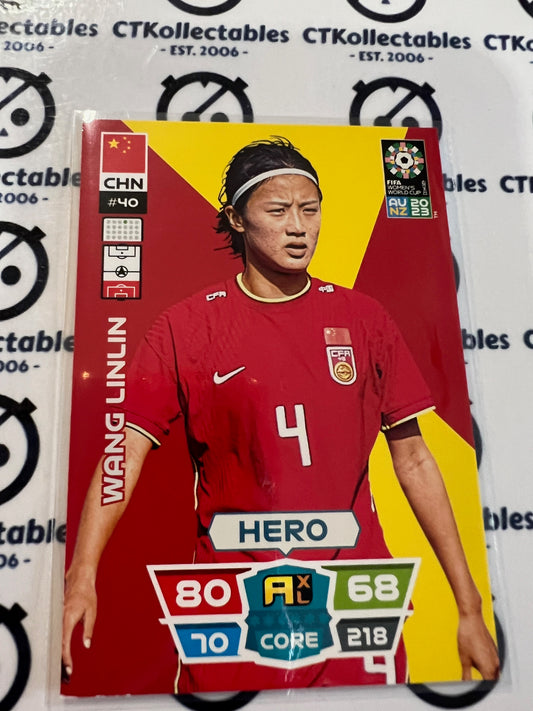 2023 FIFA WWC Adrenalyn Base Card #40 Wang Linlin CHN