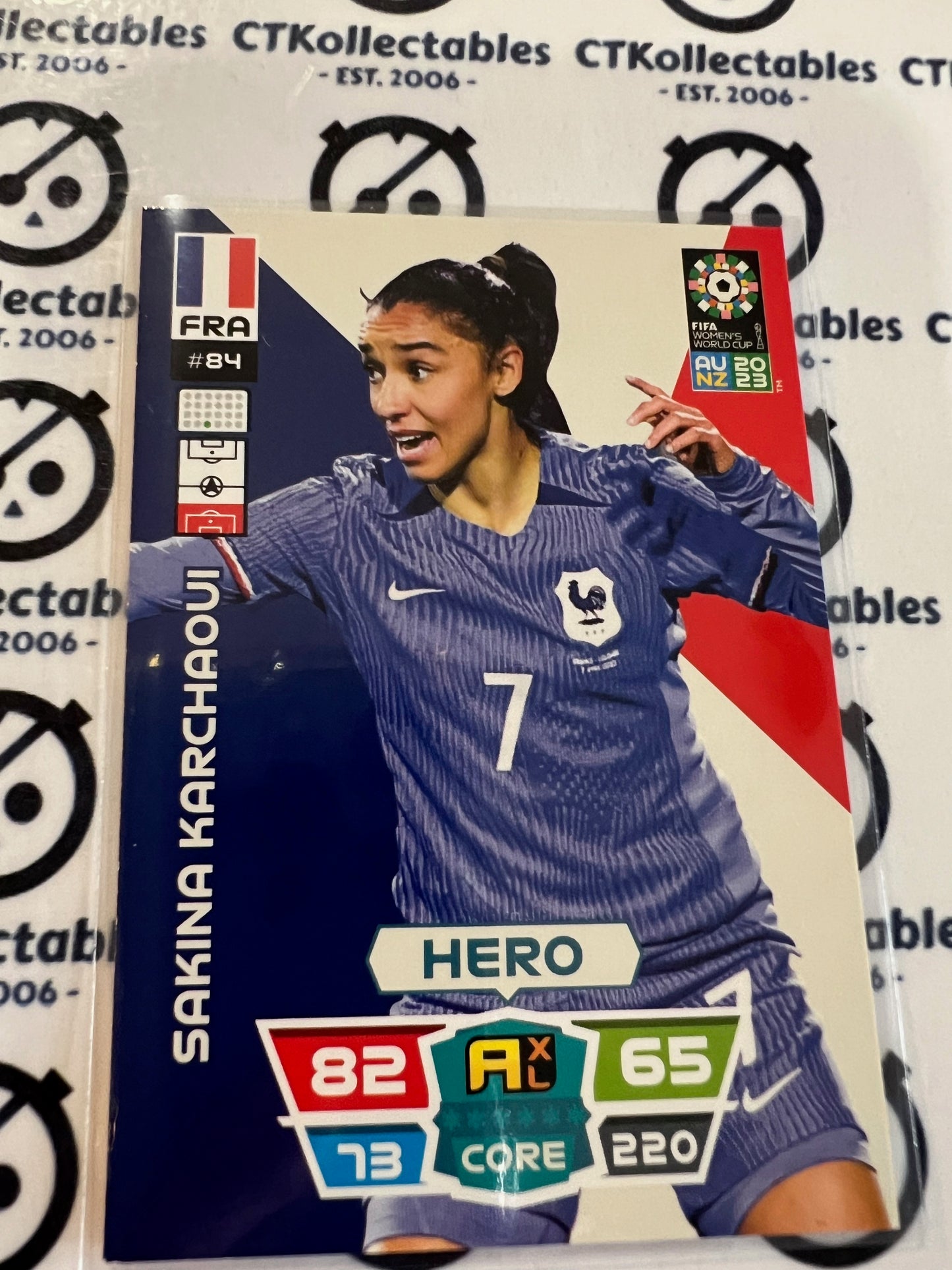 2023 FIFA WWC Adrenalyn Base Card #84 Sakina Karchaoui FRA