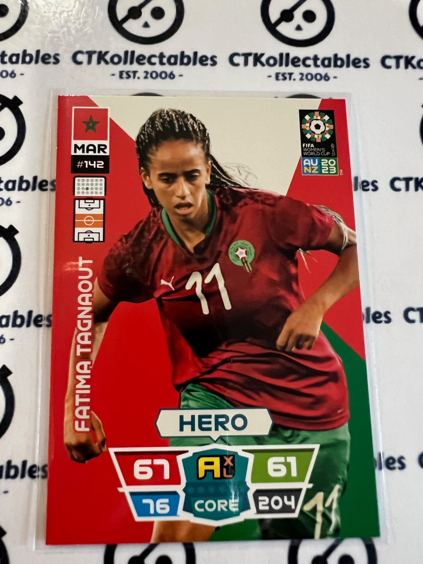 2023 FIFA WWC Adrenalyn Base Card #142 Fatima Tagnaout MAR