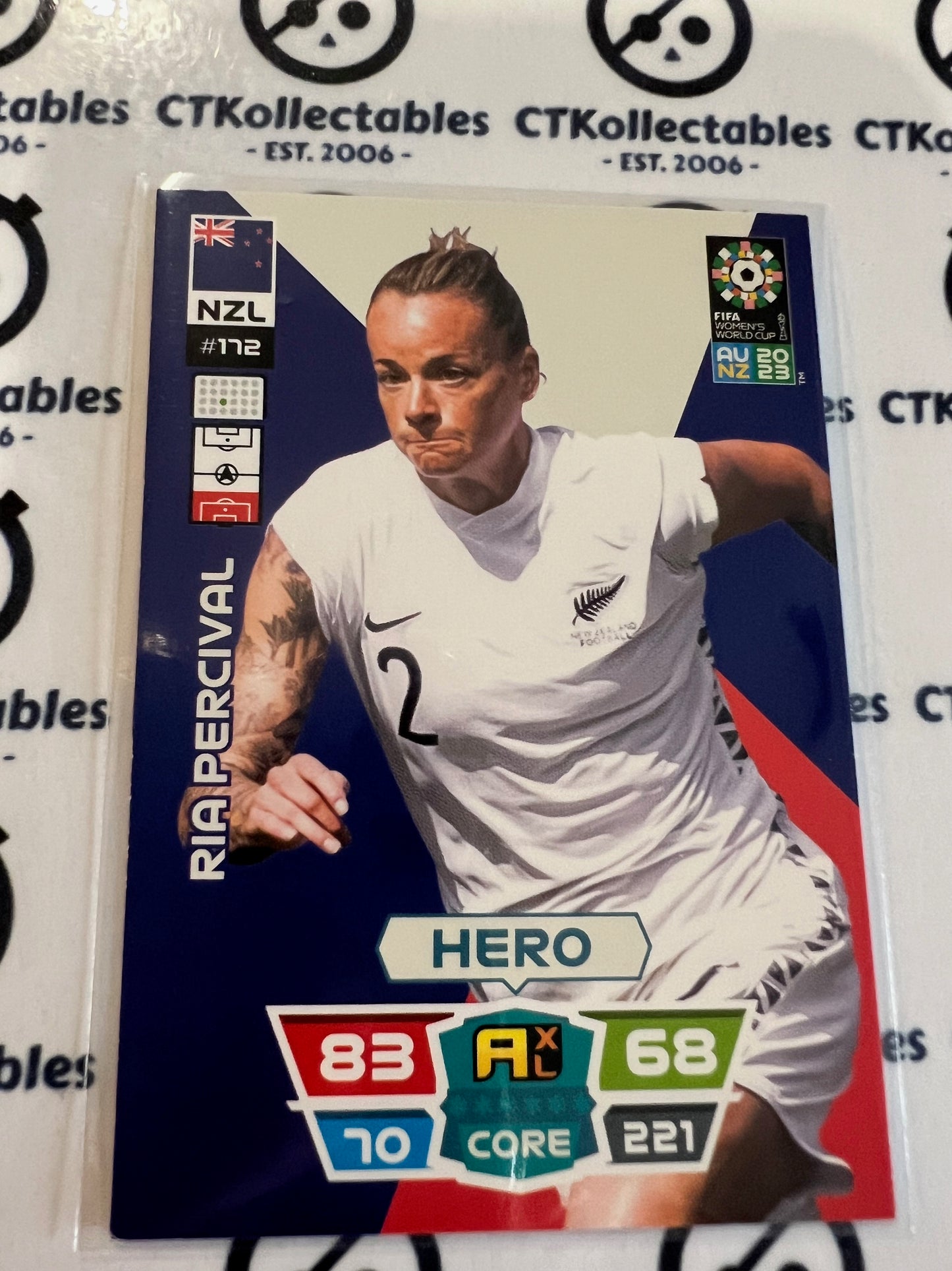 2023 FIFA WWC Adrenalyn Base Card #172 Ria Percival NZL