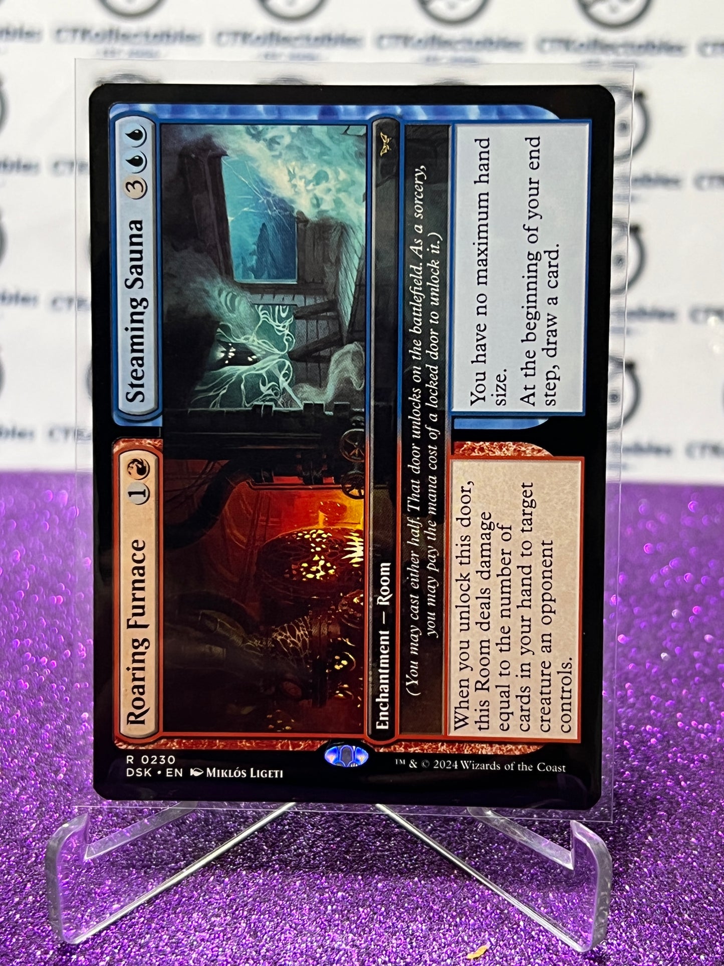 2024 MAGIC THE GATHERING DUSKMOURN HOUSE OF HORROR ROARING FURNACE STEAMING SAUNA  # R 0230 NON-FOIL ENCHANTMENT - ROOM CARD