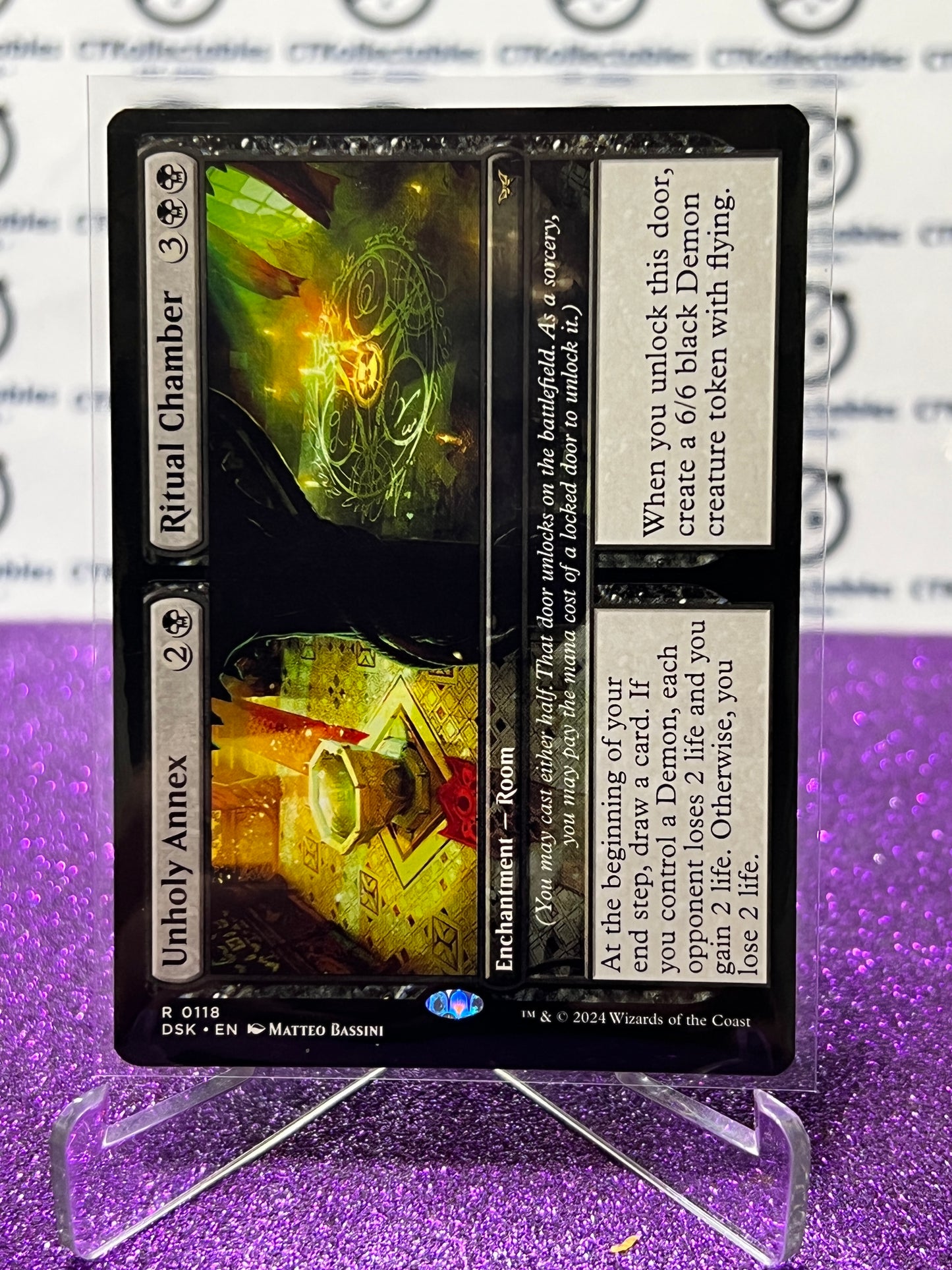 2024 MAGIC THE GATHERING DUSKMOURN HOUSE OF HORROR UNHOLY ANNEX RITUAL CHAMBER  # R 0118 NON-FOIL ENCHANTMENT - ROOM CARD