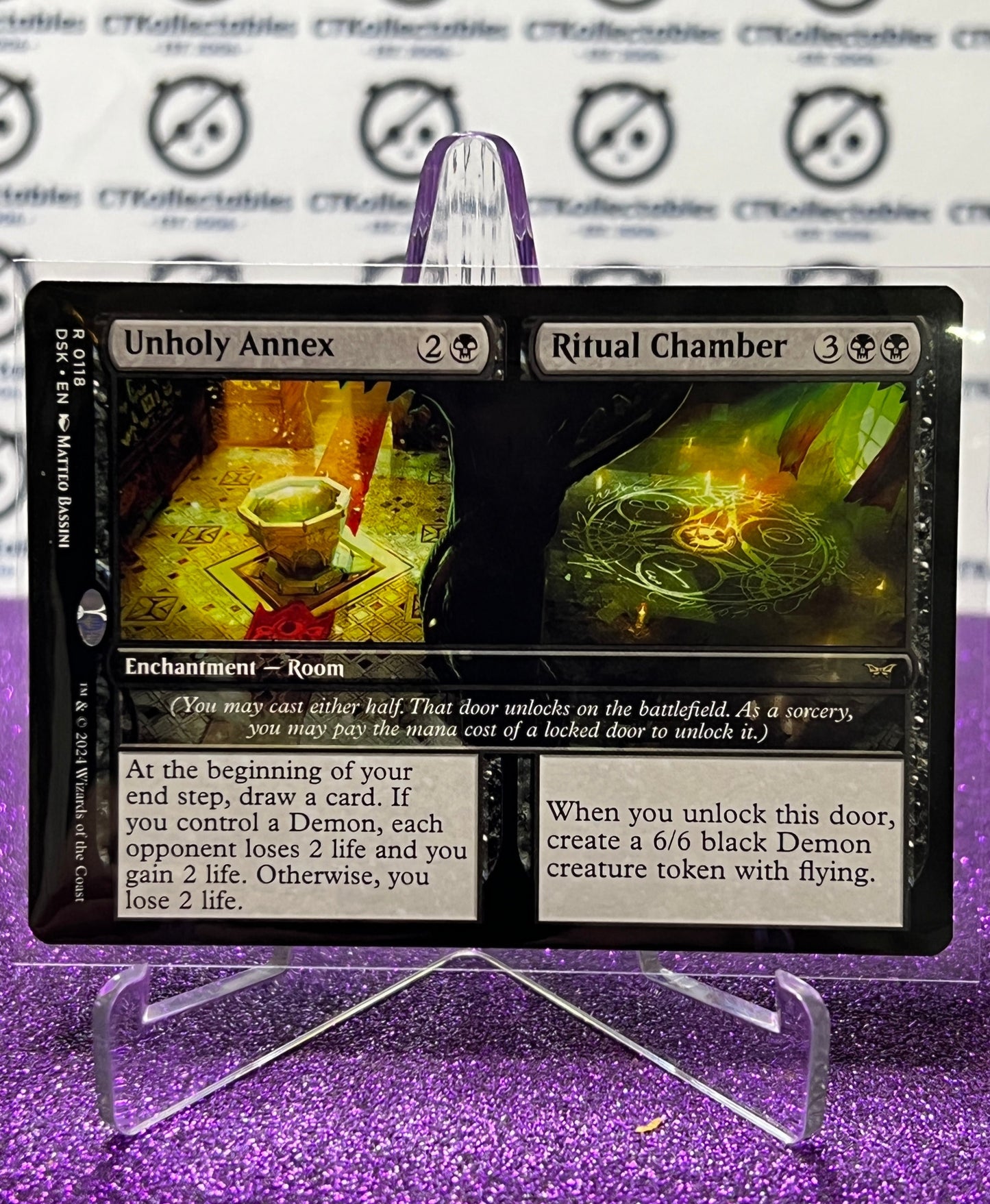 2024 MAGIC THE GATHERING DUSKMOURN HOUSE OF HORROR UNHOLY ANNEX RITUAL CHAMBER  # R 0118 NON-FOIL ENCHANTMENT - ROOM CARD