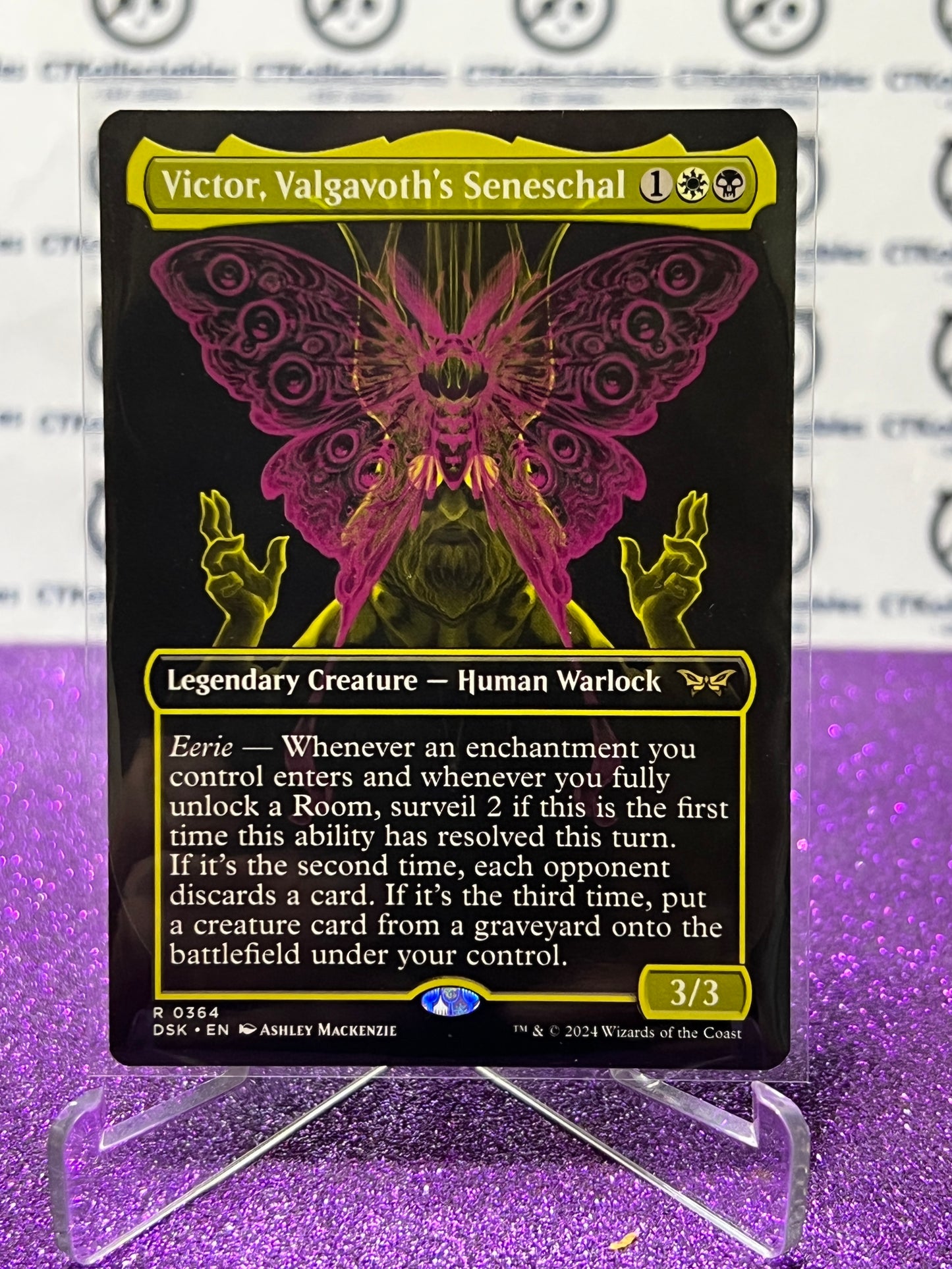 2024 MAGIC THE GATHERING DUSKMOURN HOUSE OF HORROR VICTOR, VALGAVOTH'S SENESCHAL # R 0364 NON-FOIL LEGENDARY CREATURE-HUMAN WARLOCK CARD