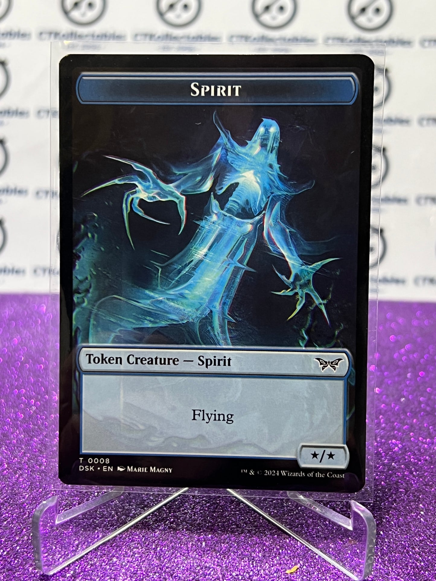 2024 MAGIC THE GATHERING DUSKMOURN HOUSE OF HORROR SPIRIT TOKEN  # T 0008 NON-FOIL  CREATURE - SPIRIT CARD