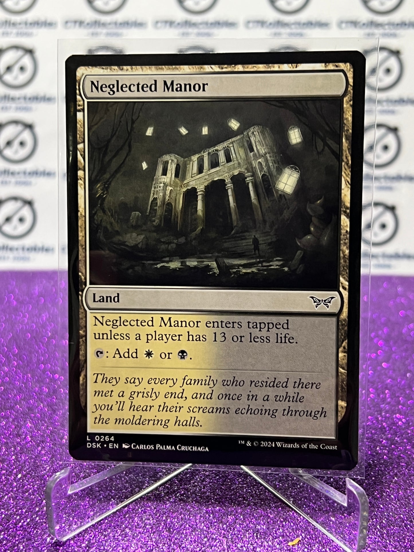 2024 MAGIC THE GATHERING DUSKMOURN HOUSE OF HORROR NEGLECTED MANOR # L 0264 NON-FOIL LAND CARD