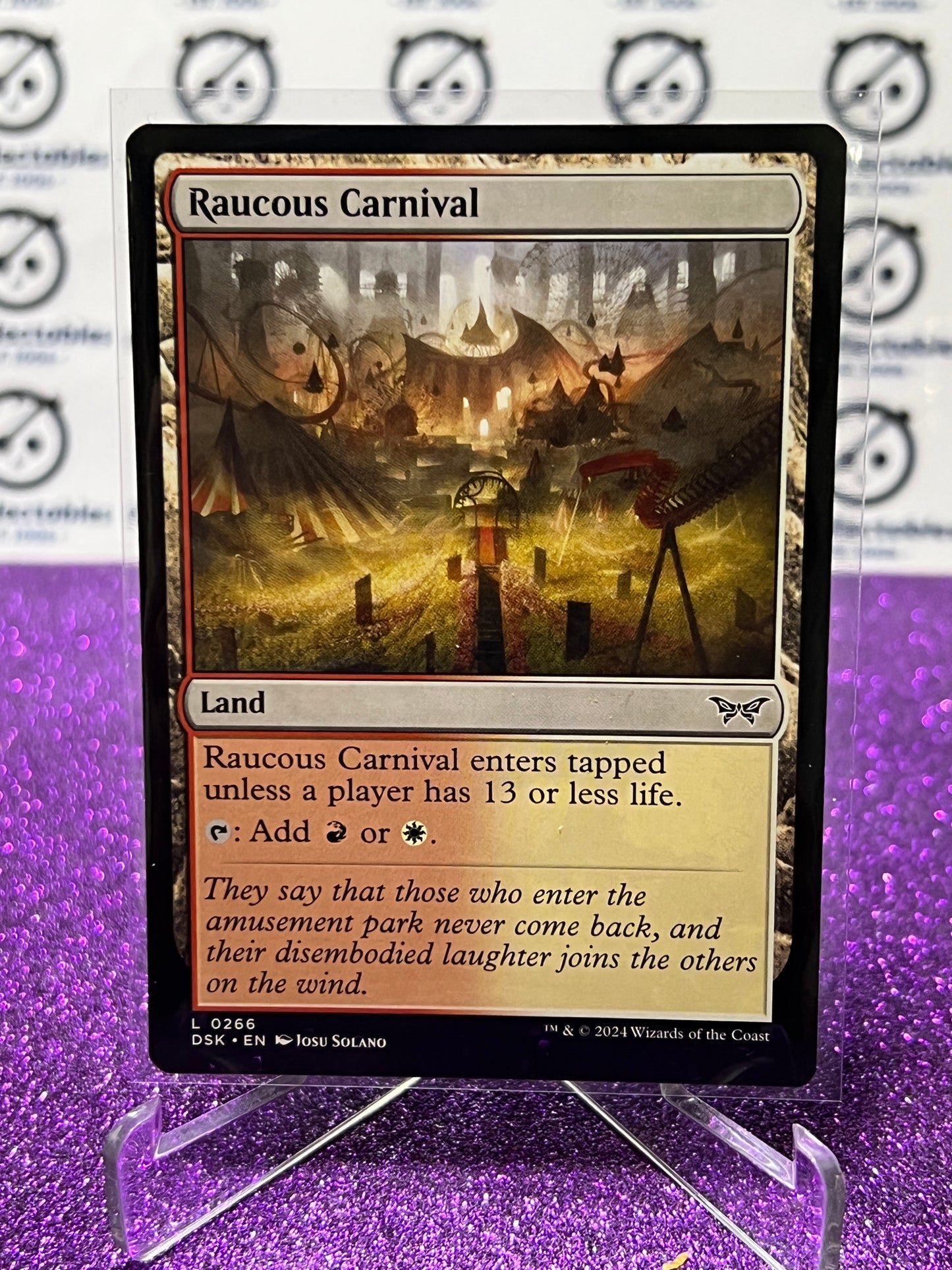 2024 MAGIC THE GATHERING DUSKMOURN HOUSE OF HORROR RAUCOUS CARNIVAL # L 0266 NON-FOIL LAND CARD