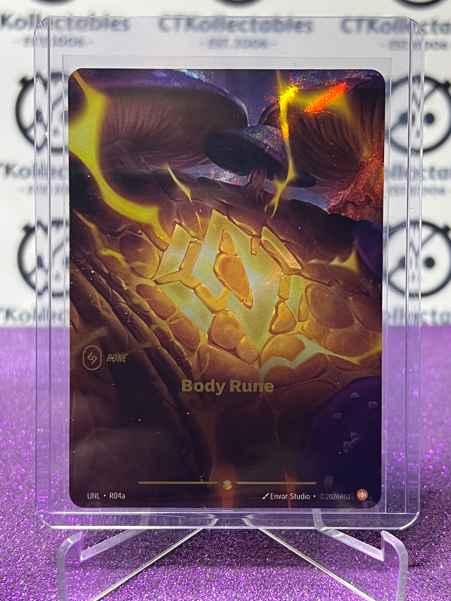 2026 RIFTBOUND LEAGUE OF LEGENDS UNLEASHED BODY RUNE # R04a  FOIL TRADING GAME CARD