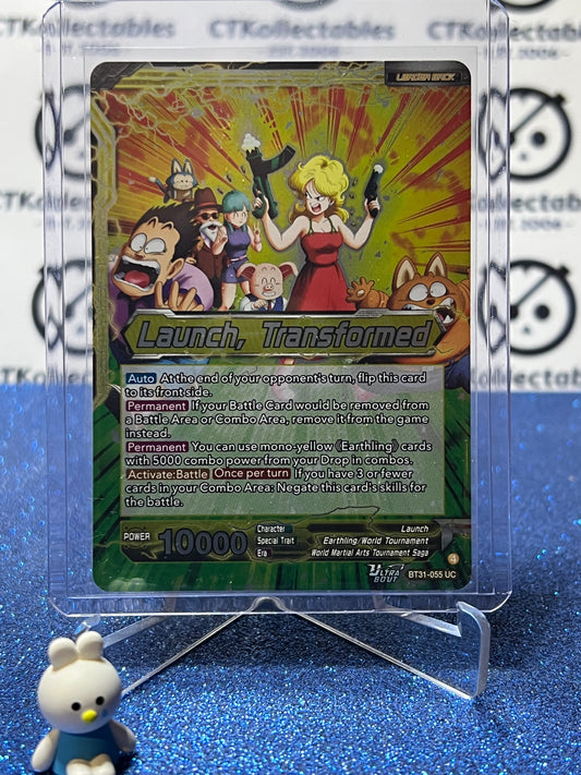 DRAGON BALL IMPACT BEYOND DIMENSIONS LAUNCH, TRANSFORMED # BT31-055 UC FOIL CARD