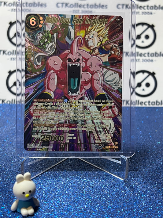 DRAGON BALL IMPACT BEYOND DIMENSIONS MAJIN BUU, FEAR INCARNATE # BT31-137 SPR FOIL CARD