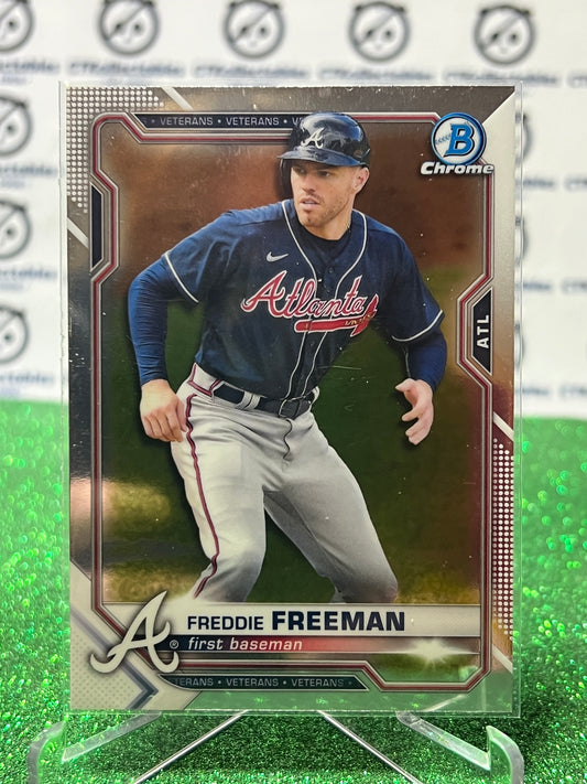 2021 BOWMAN CHROME BASEBALL FREDDIE FREEMAN # 83  ATLANTA BRAVES CARD