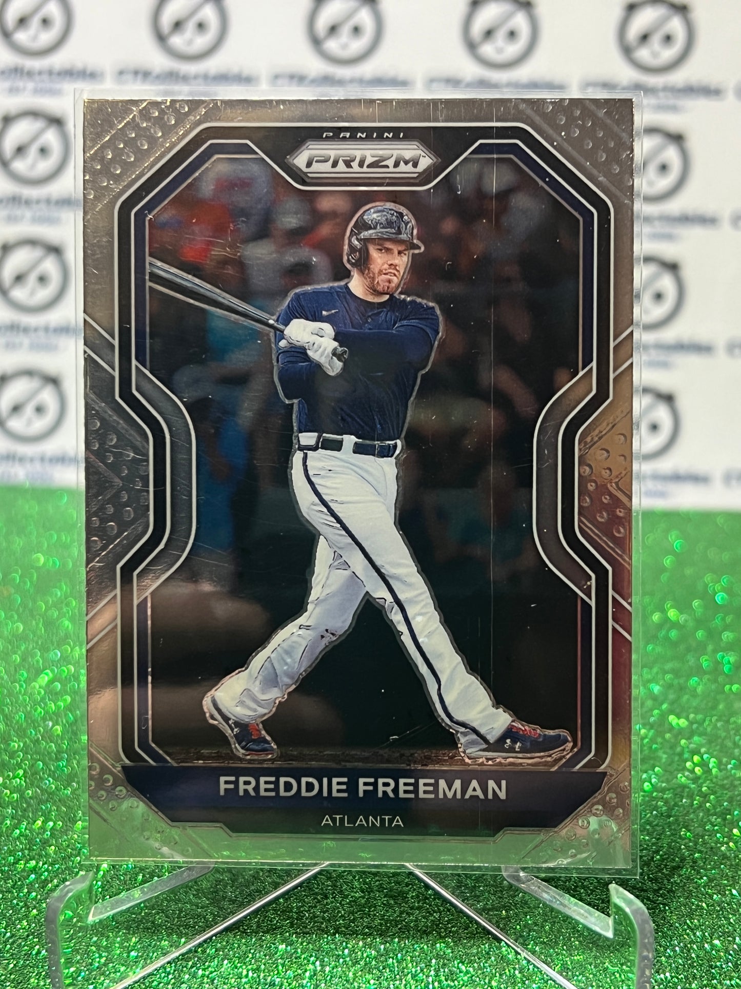 2021 PANINI PRIZM BASEBALL FREDDIE FREEMAN  # 112  ATLANTA BRAVES CARD