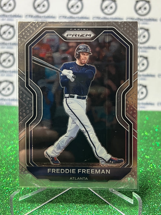 2021 PANINI PRIZM BASEBALL FREDDIE FREEMAN  # 112  ATLANTA BRAVES CARD