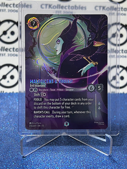 2026 DISNEY LORCANA ATTACK OF THE VINE MALEFICENT & DAIBLO # 235/207  ENCHANTED TCG CARD