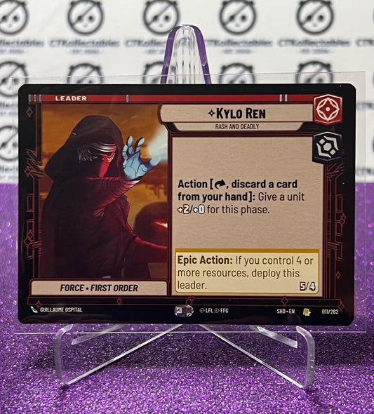 2024 STAR WARS UNLIMITED KYLO REN # 011/262  NON-FOIL CARD