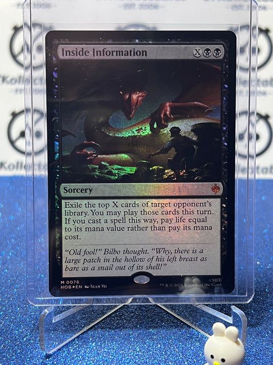 2026 MAGIC THE GATHERING THE HOBBIT INSIDE INFORMATION # M 0076 FOIL TCG  CARD
