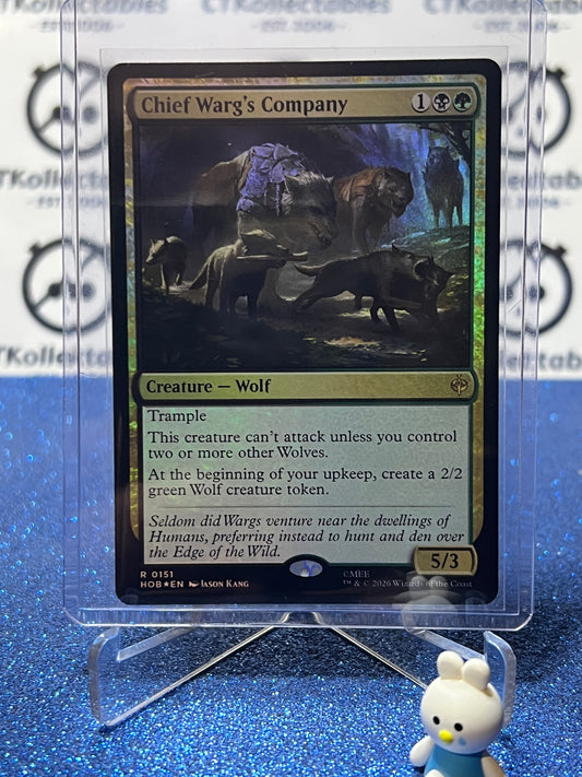 2026 MAGIC THE GATHERING THE HOBBIT CHIEF WARG'S COMPANY # R 0151  FOIL  TCG  CARD