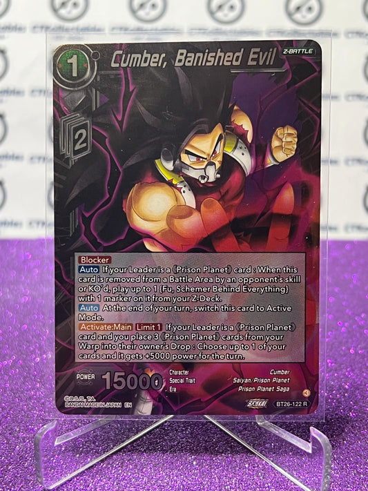 2024 DRAGON BALL SUPER  CUMBER, BANISHED EVIL # BT26-122 R FOIL CARD