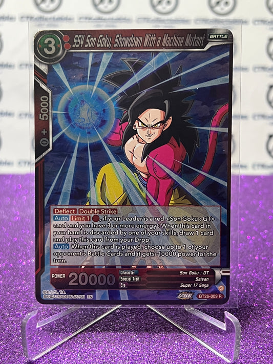 2024 DRAGON BALL SUPER SS4 SON GOKU, SHOWDOWN WITH A MACHINE MUTANT # BT26-009 R FOIL CARD