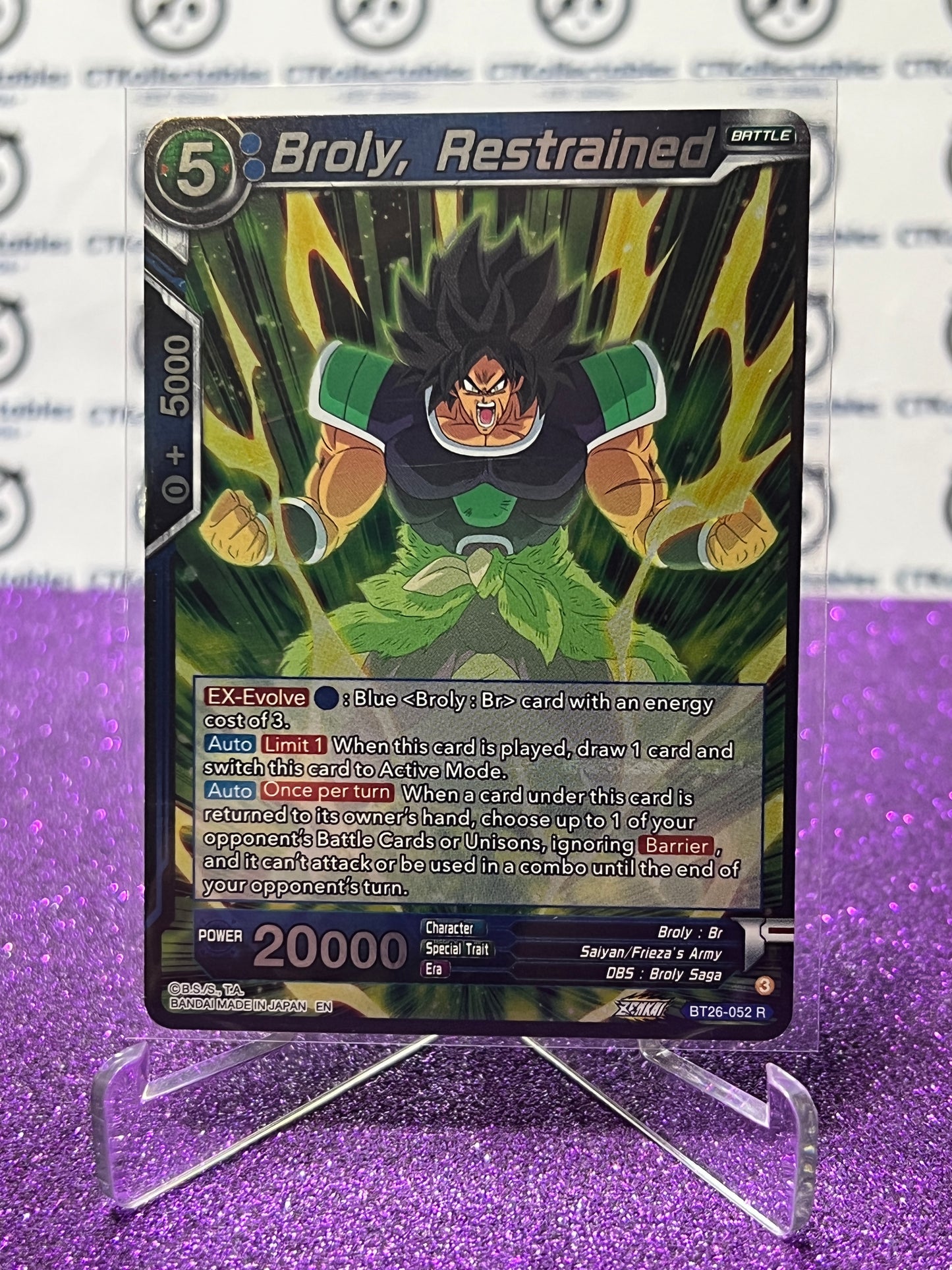 2024 DRAGON BALL SUPER BROLY, RESTRAINED # BT26-052 R FOIL CARD