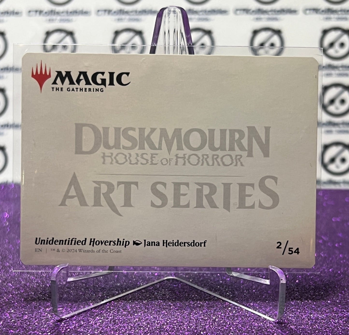 2024 MAGIC THE GATHERING DUSKMOURN HOUSE OF HORROR ART SERIES # 2/54  UNIDENTIFIED HOVERSHIP GOLD STAMP SIGNATURE