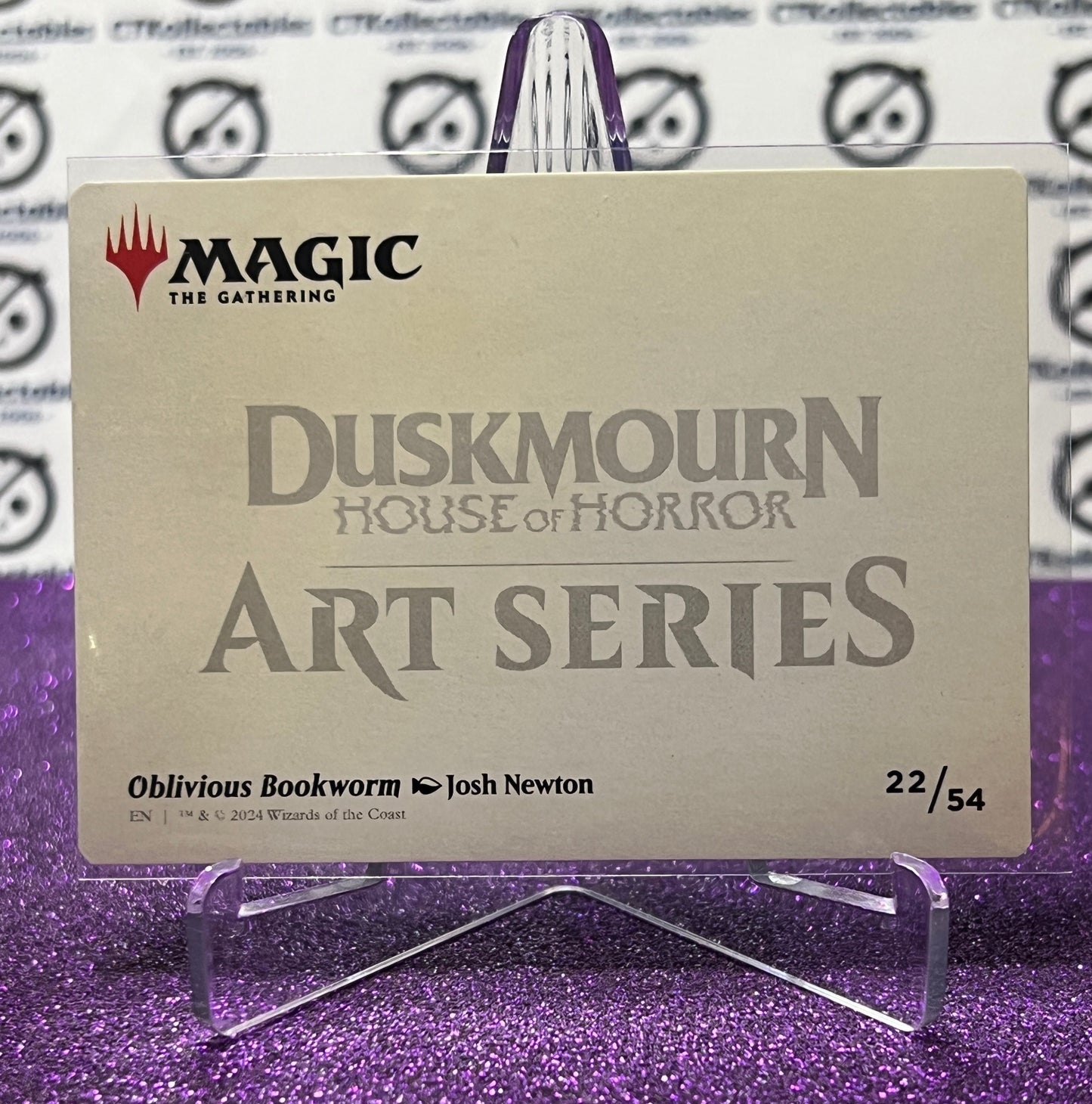 2024 MAGIC THE GATHERING DUSKMOURN HOUSE OF HORROR ART SERIES # 22/54  OBLIVIOUS BOOKWORM