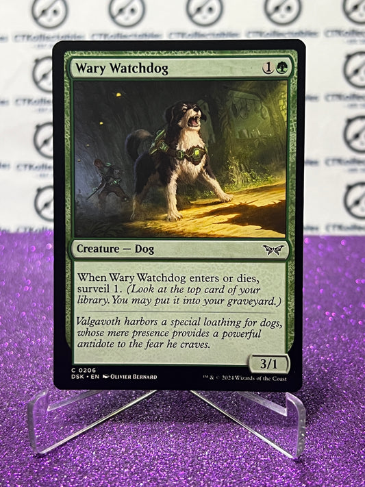 2024 MAGIC THE GATHERING DUSKMOURN HOUSE OF HORROR WARY WATCHDOG # C 0206 CREATURE-DOG CARD