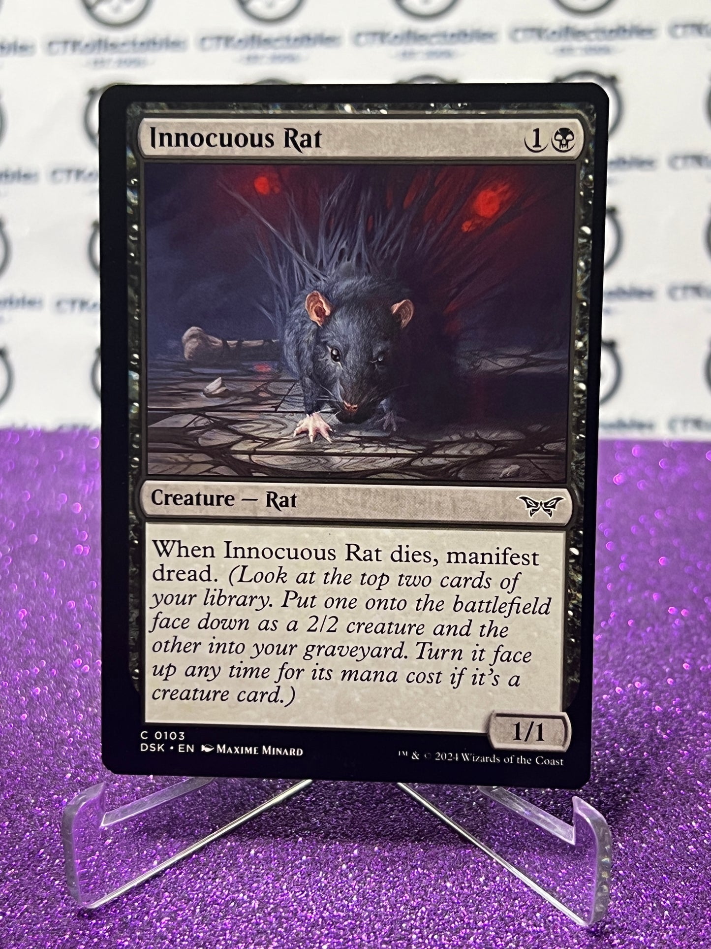 2024 MAGIC THE GATHERING DUSKMOURN HOUSE OF HORROR INNOCUOUS RAT # C 0103 CREATURE-RAT CARD