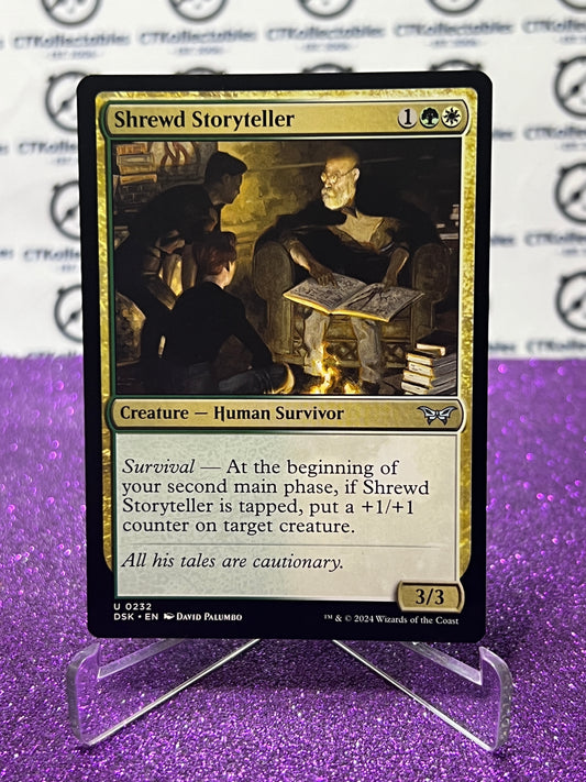 2024 MAGIC THE GATHERING DUSKMOURN HOUSE OF HORROR SHREWD STORYTELLER # U 0232 CREATURE-HUMAN SURVIVOR CARD