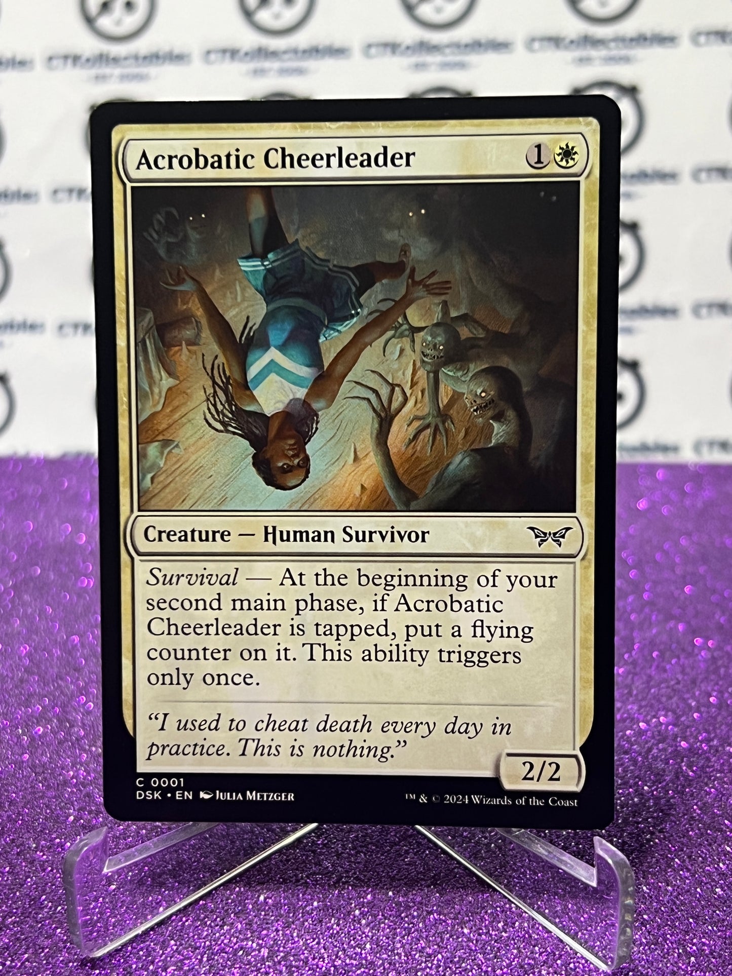 2024 MAGIC THE GATHERING DUSKMOURN HOUSE OF HORROR ACROBATIC CHEERLEADER # C 0001 CREATURE-HUMAN SURVIVOR CARD