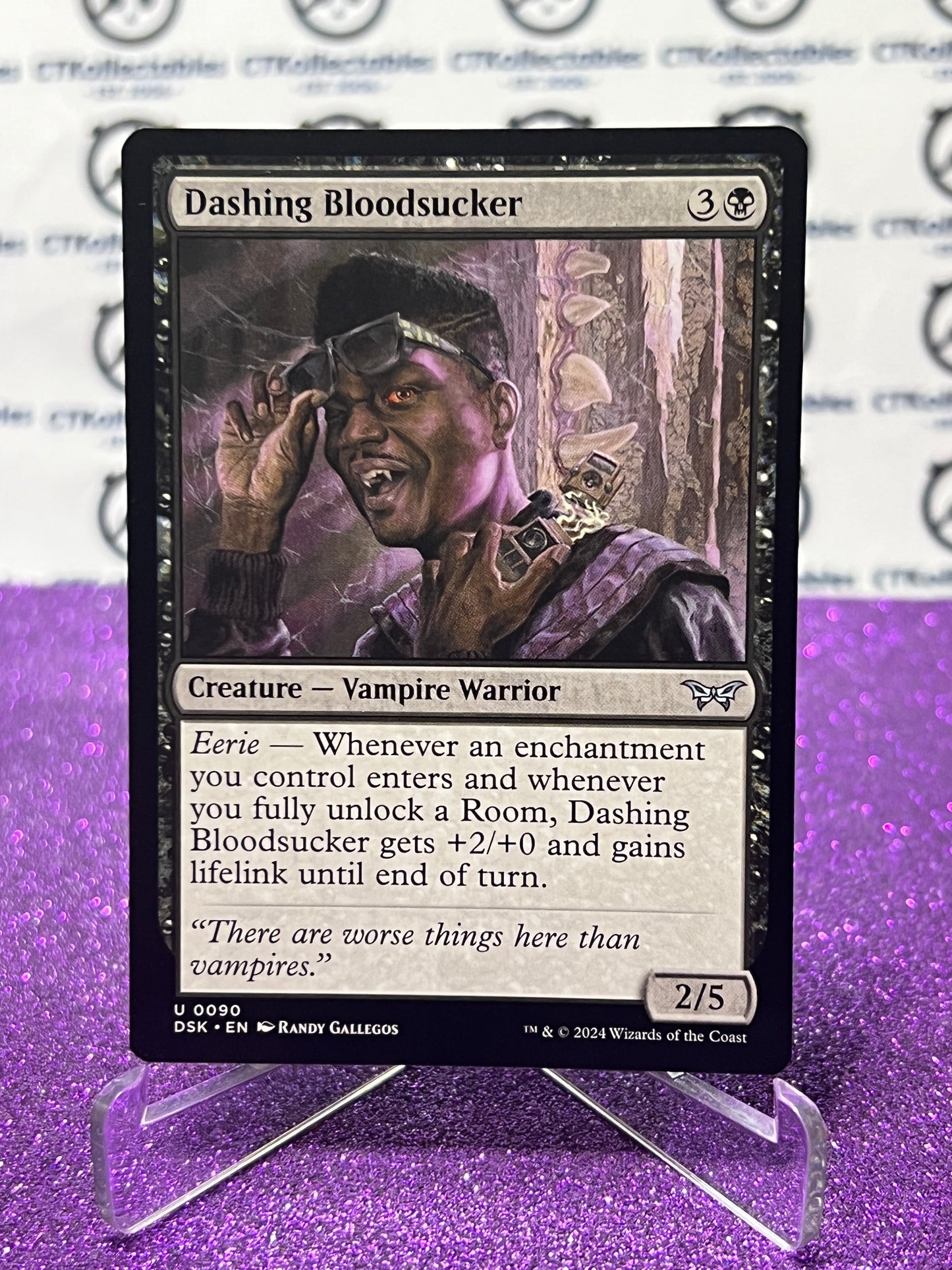 2024 MAGIC THE GATHERING DUSKMOURN HOUSE OF HORROR DASHING BLOODSUCKER # U 0090 CREATURE-VAMPIRE WARRIOR CARD