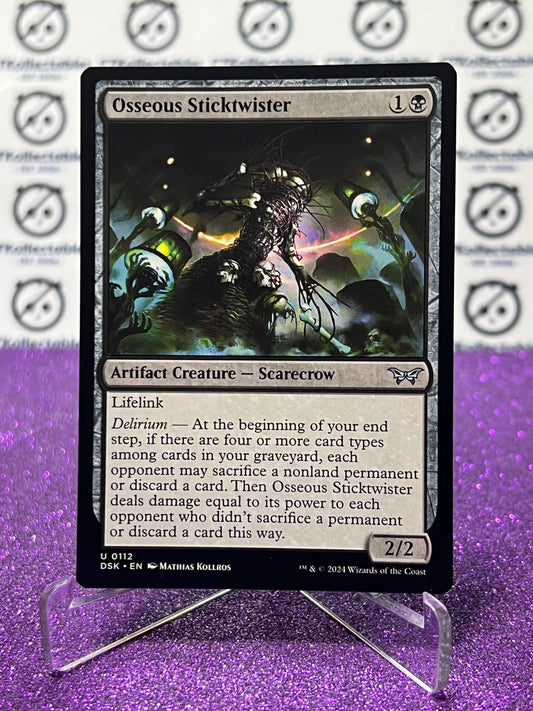 2024 MAGIC THE GATHERING DUSKMOURN HOUSE OF HORROR OSSEOUS STICKTWISTER # U 0112 ARTIFACT CREATURE-SCARECROW CARD