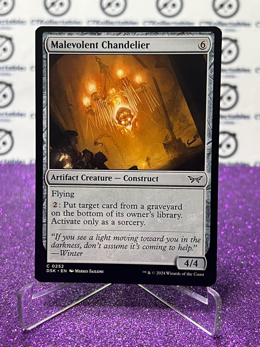 2024 MAGIC THE GATHERING DUSKMOURN HOUSE OF HORROR MALEVOLENT CHANDELIER # C 0252 ARTIFACT CREATURE-CONSTRUCT CARD